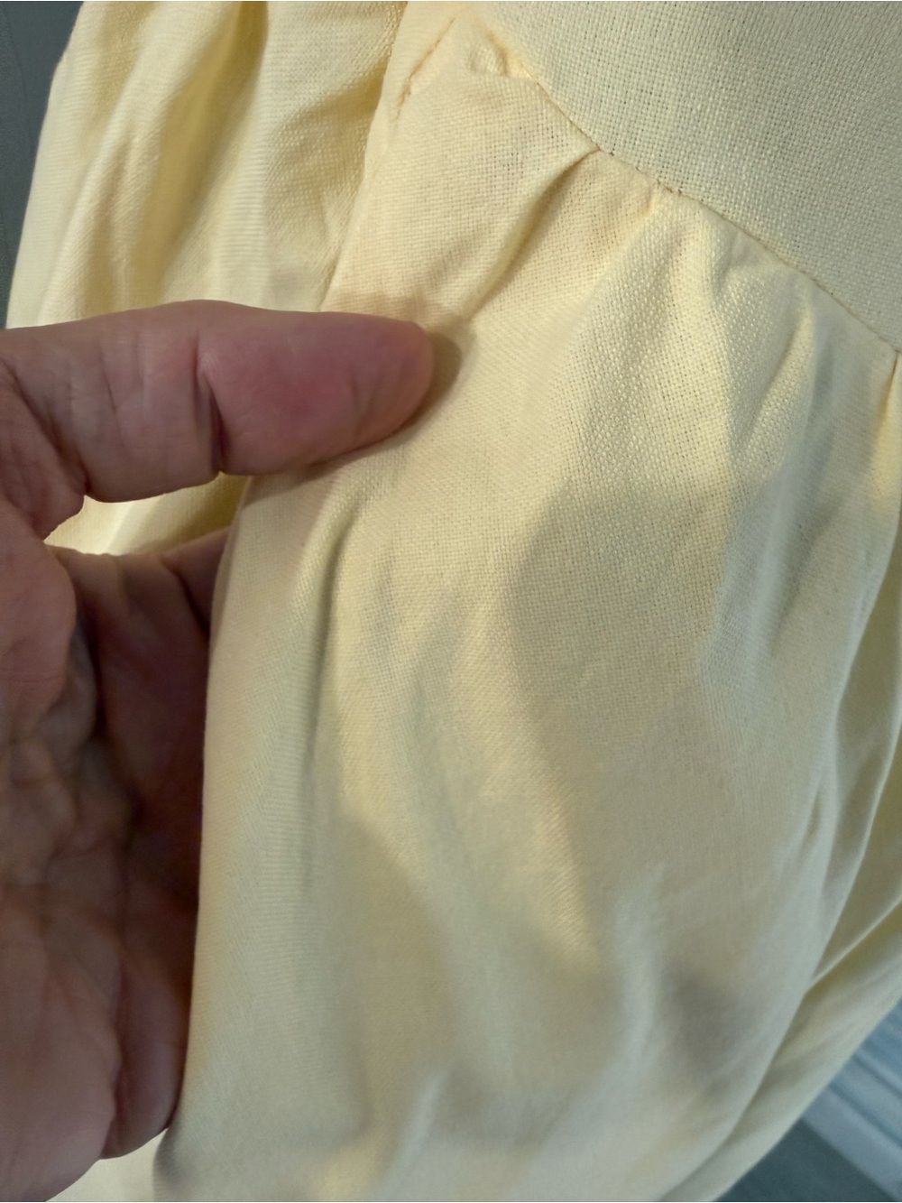 Sleeveless Pale Yellow Button-Front Midi Dress #402 - Picture 3 of 10